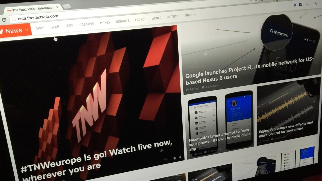 The NEXT Next Web: Try our big redesign right now