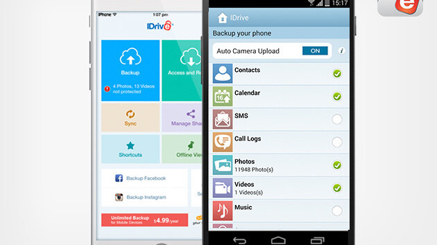 Get a lifetime of unlimited mobile backup from iDrive for just $10