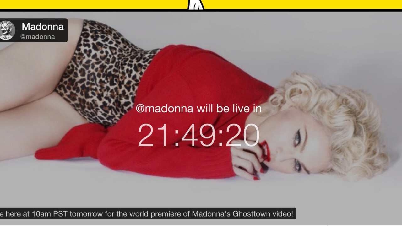 Madonna to premiere her new video on Meerkat, despite signing the Tidal declaration last week