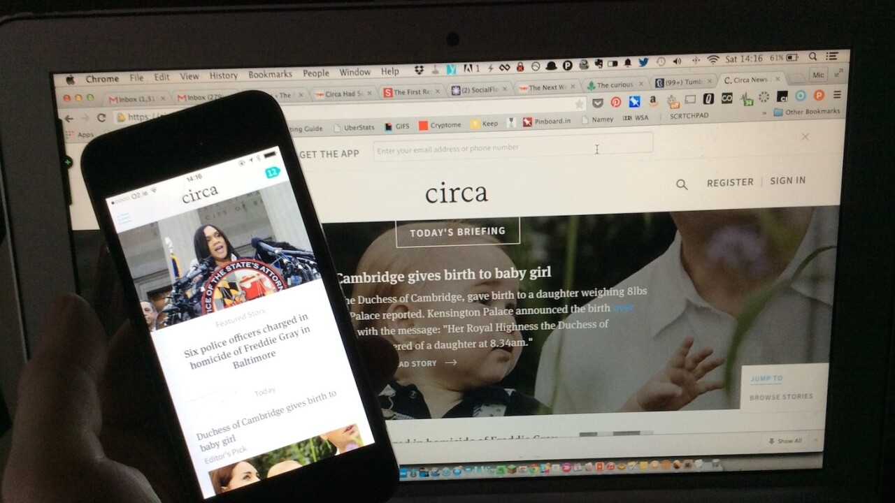 Circa has some great ideas but its news lacks soul