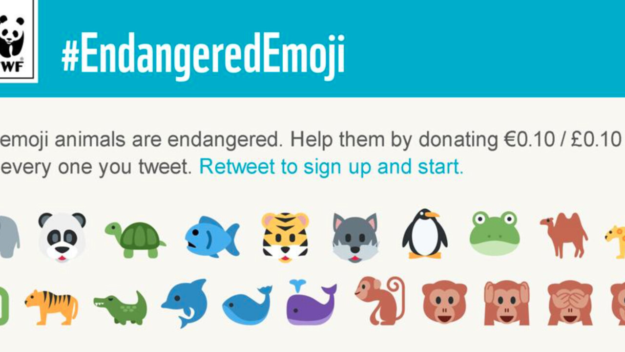 You can now tweet emoji to save endangered animals