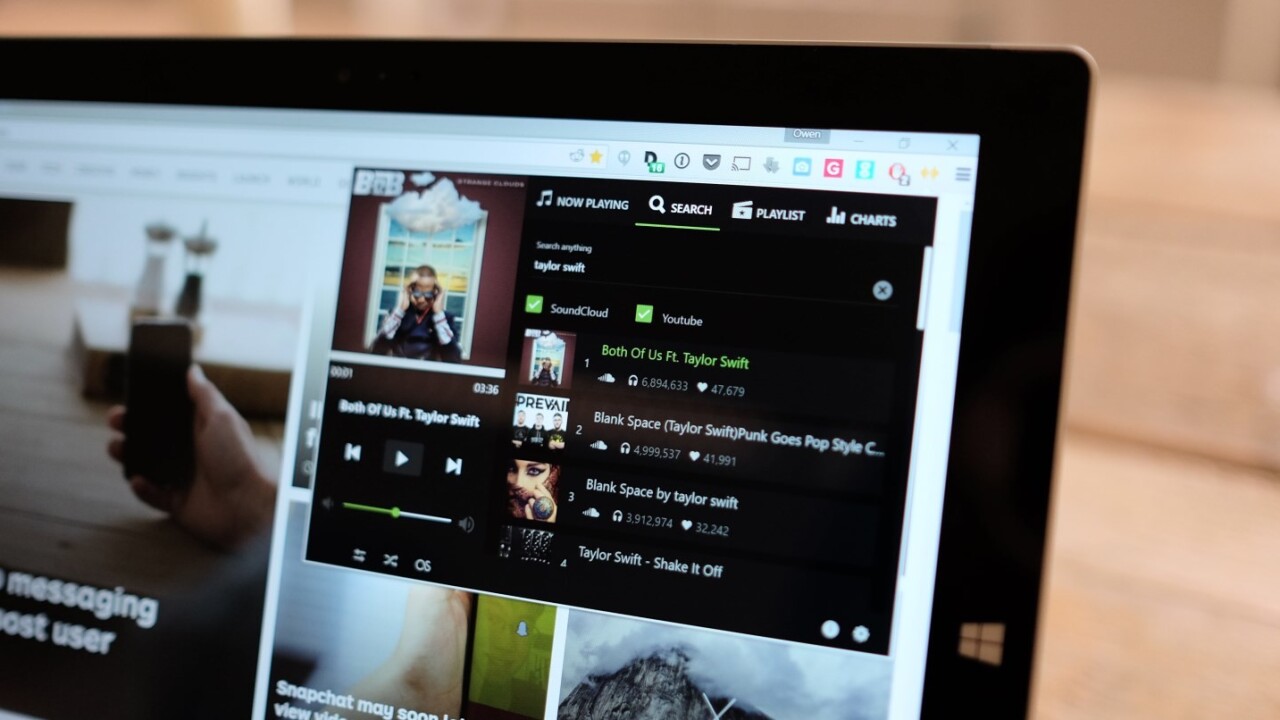 SoundCloudify is a slick YouTube- and SoundCloud-powered music player for Chrome