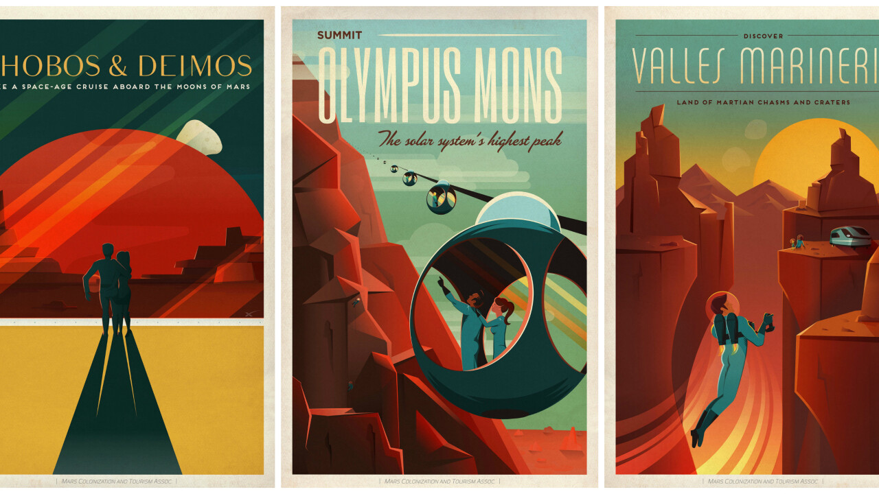 SpaceX is inviting us to Mars with some retro travel posters