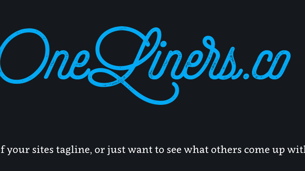 OneLiners.co is like 99designs for company taglines (except it’s free)