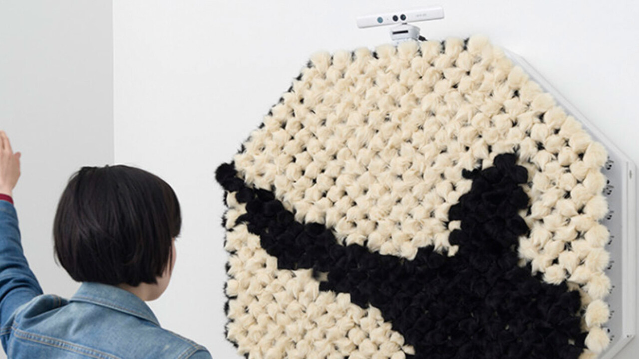 This Kinect-powered pom pom mirror makes you fluffy in real-time