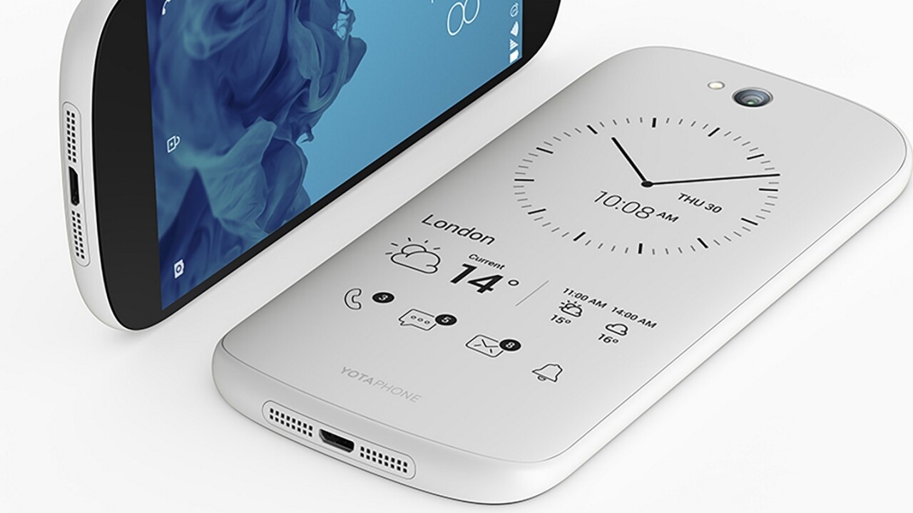 YotaPhone’s white dual-screen, e-ink-packing smartphone brings a price drop and new widgets