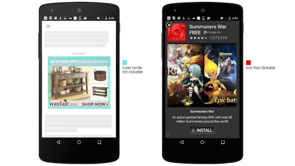 Google is helping stop you from accidentally clicking on mobile ads