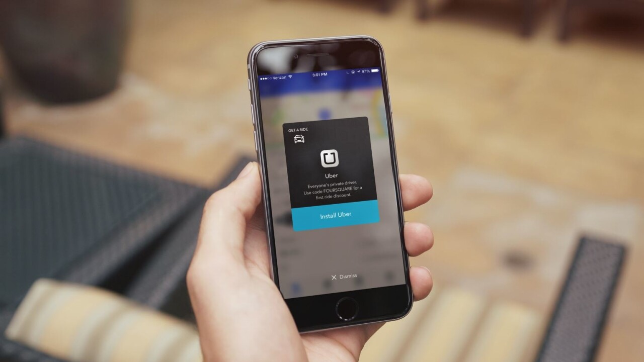 You can now hail an Uber straight from the Foursquare app