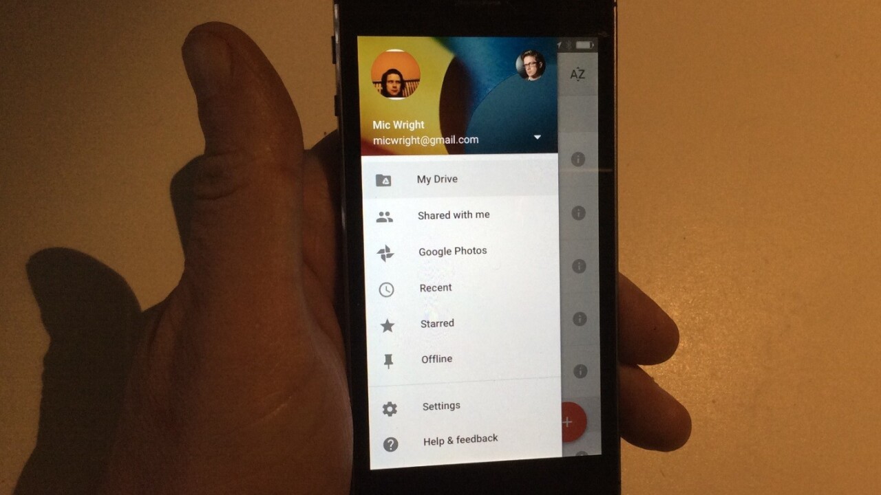 Google Drive for iOS gets the Material Design treatment and a new swipe gesture