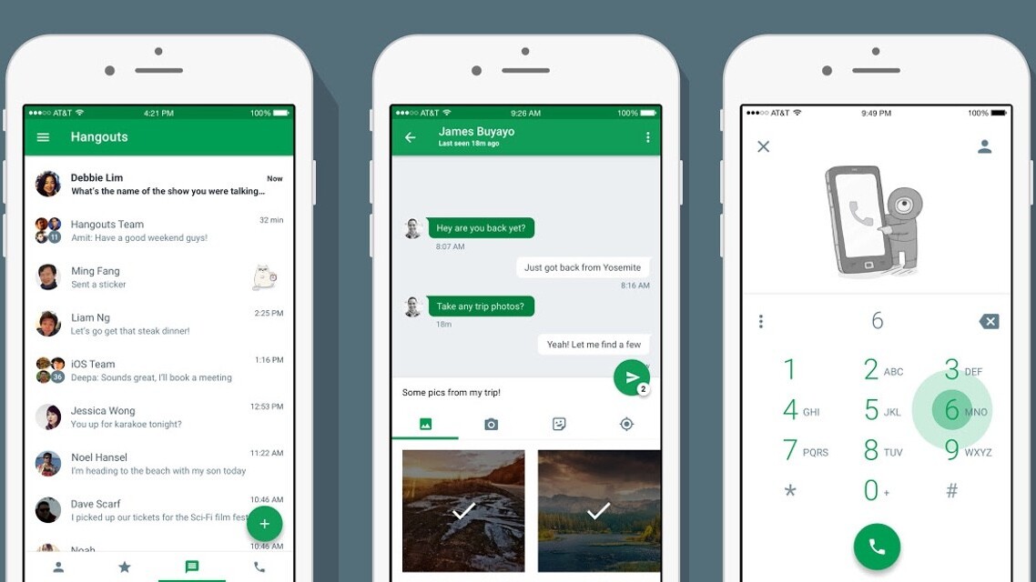 Google Hangouts for iOS update brings new UI and photo attachment features
