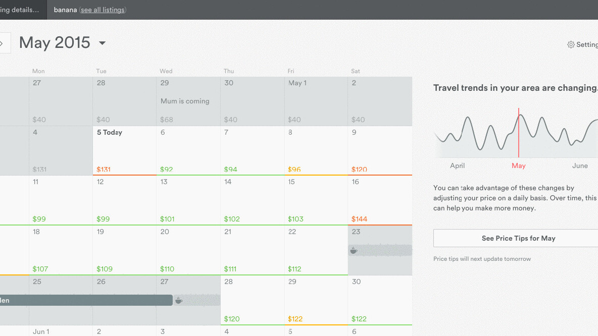Airbnb adds a price recommendation tool to help hosts optimize their rental pricing