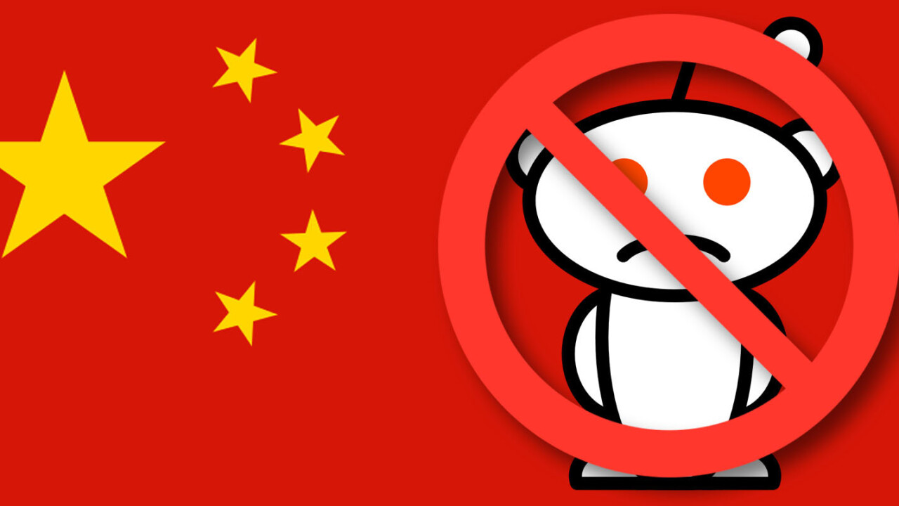 Reddit now blocked in China, joining Google, Facebook and others