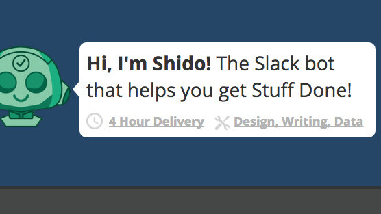 Shido bot for Slack lets you outsource tasks to freelancers from within your channel