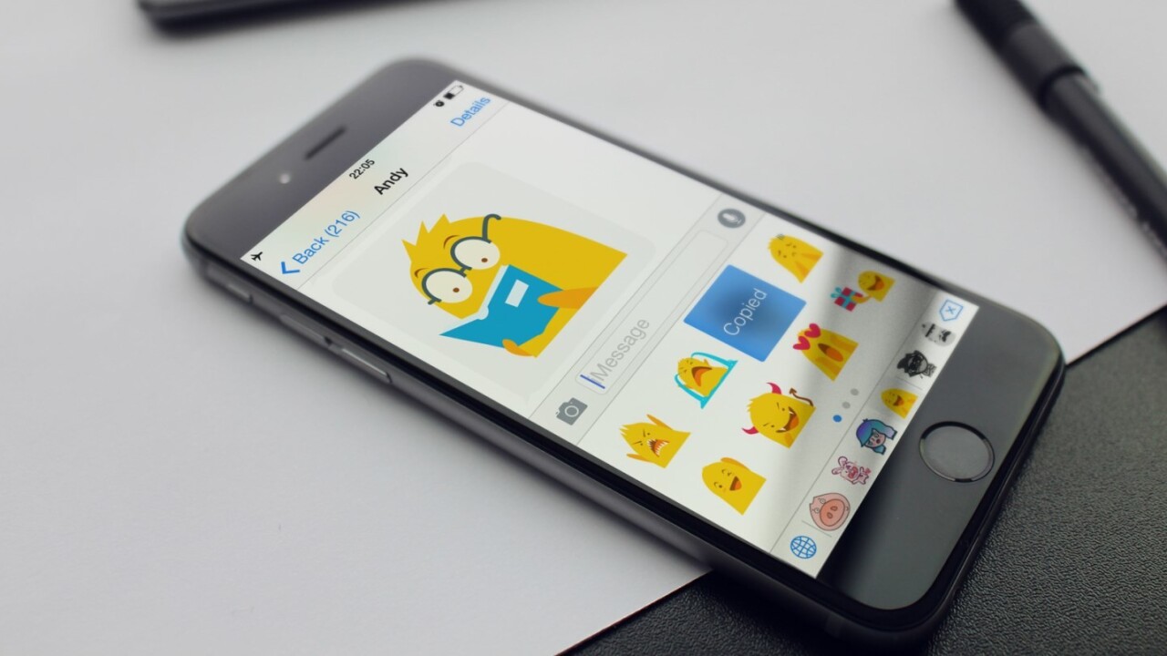 StiKey for iOS lets you add stickers to conversations in any app