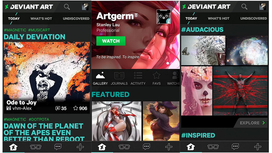 DeviantArt overhauls its mobile app to customize and streamline the interface