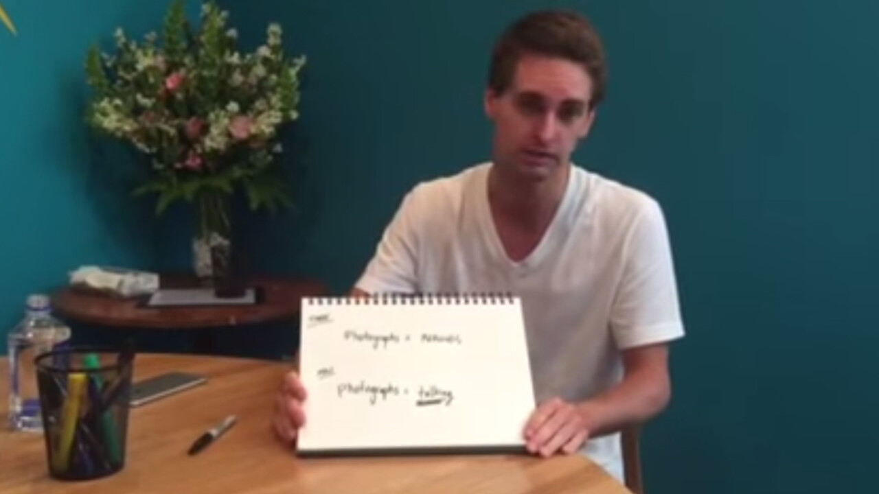 Snapchat CEO just uploaded a ridiculously low-res video explaining Snapchat