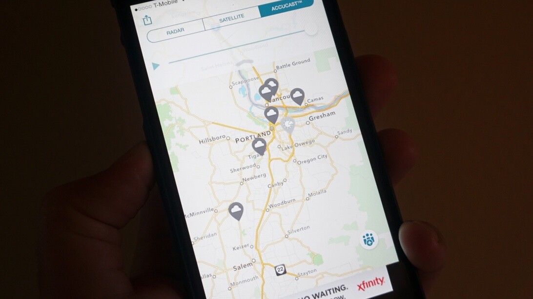 AccuWeather’s new AccUcast service is like Waze for weather