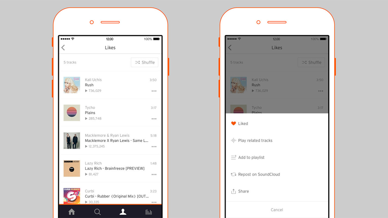 SoundCloud for iOS update adds related tracks playback and better playlist management