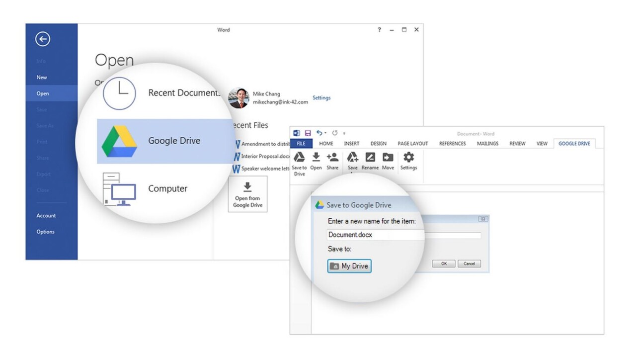 Google created a plugin to let you edit and save Drive files directly from Microsoft Office