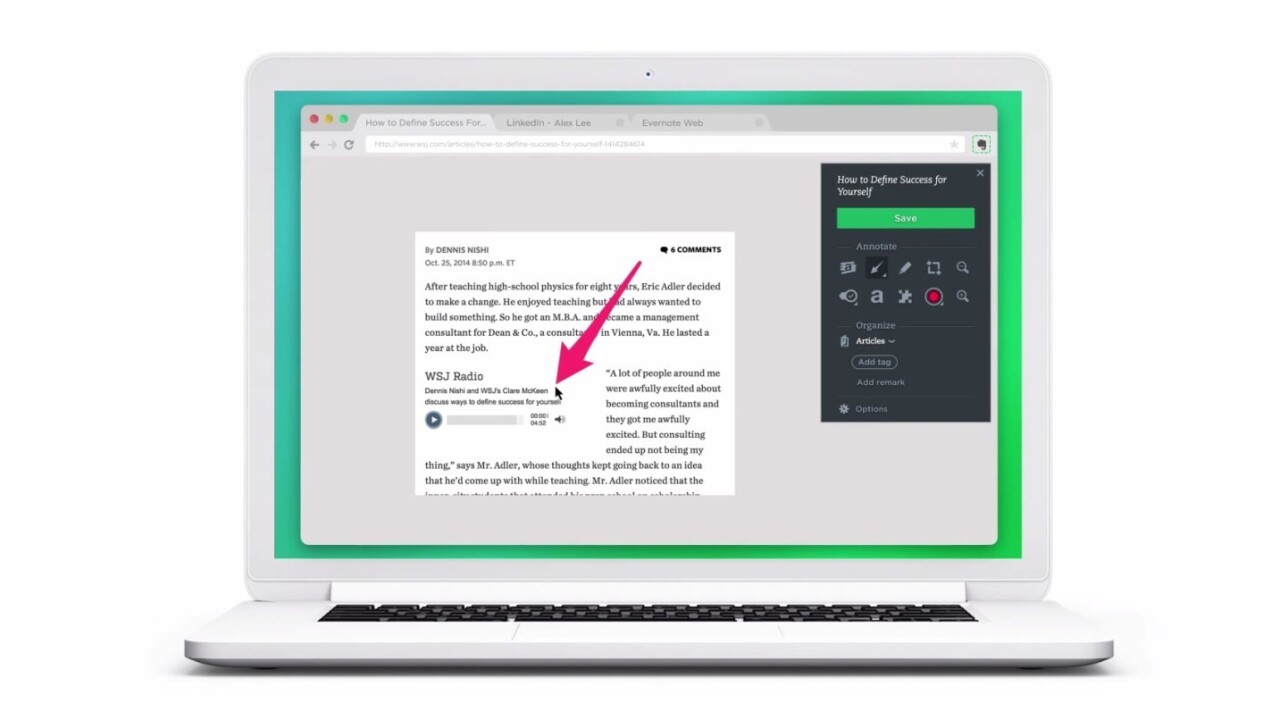 Evernote’s updated Web Clipper browser extension can save Gmail attachments