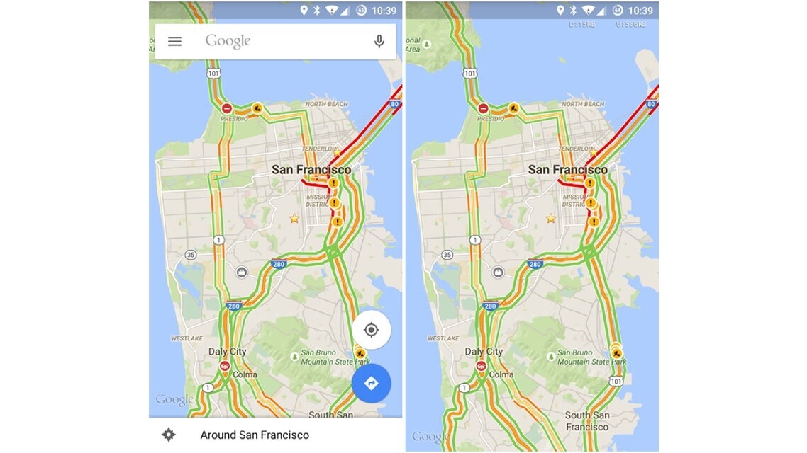 Google Maps for Android update will let you share maps and hide interface elements