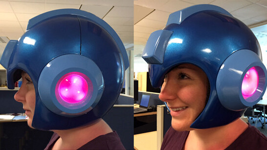 Power up with this amazing official Mega Man helmet