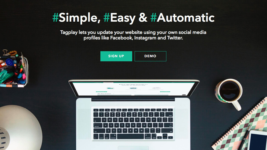 Tagplay lets you manage website content using social media and hashtags