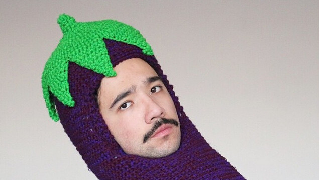 This guy turned himself into the eggplant emoji ? for Instagram fame