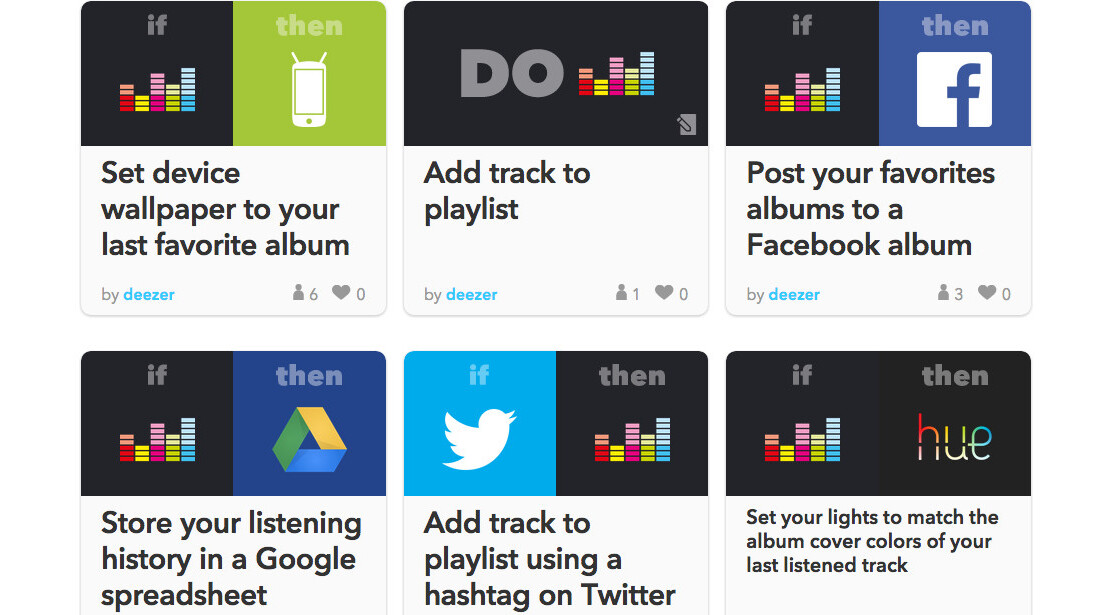 Deezer has integrated with IFTTT to turn your listening habits into actions