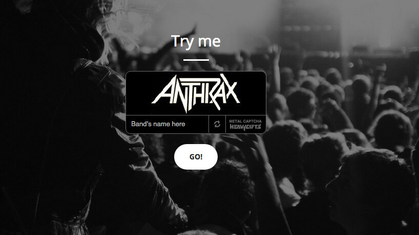 Heavy metal captchas use band logos to keep bots away