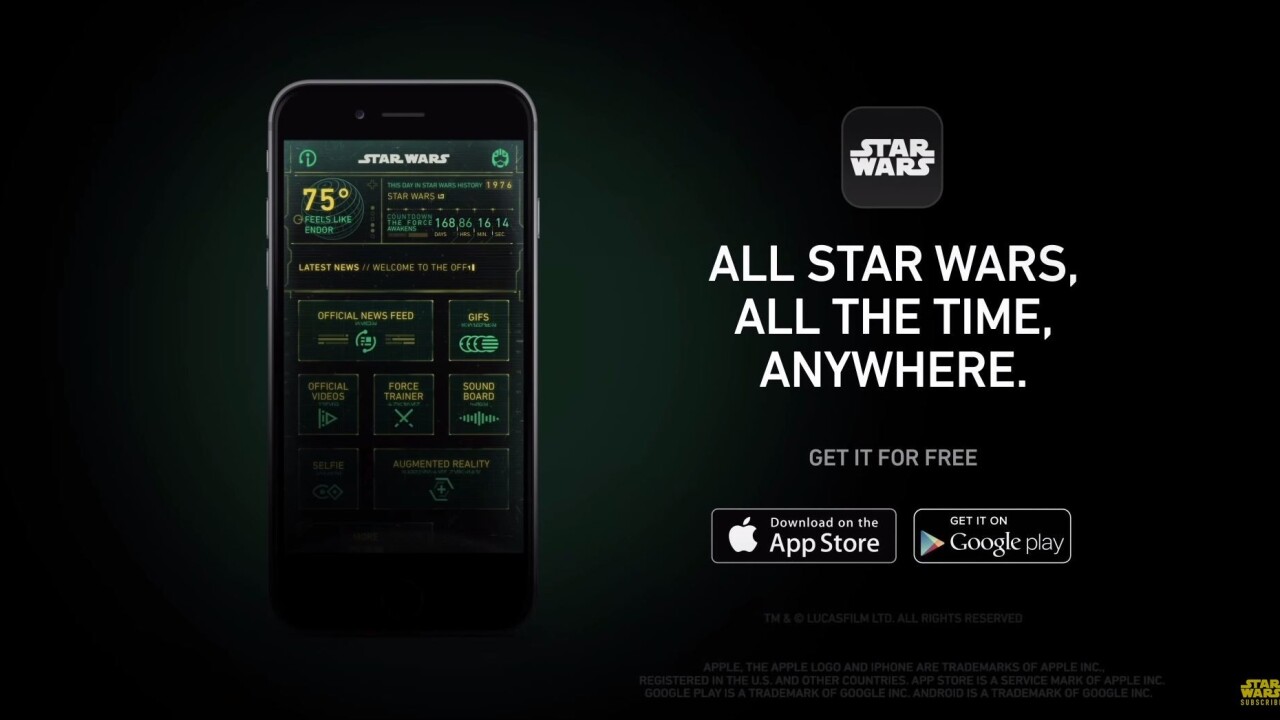 Official Star Wars Android and iOS app lets you take a selfie with Princess Leia