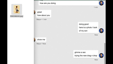 Hangouts on the Web finally lets you drag-and-drop photos right into your chat window