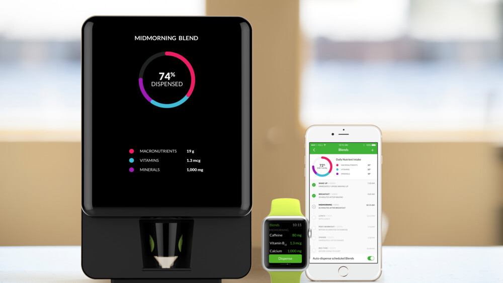 Nourish is a countertop device that’ll mix dietary supplements based on your fitness data