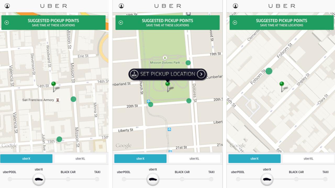 Uber testing suggested pickup points to help save you time finding your next ride
