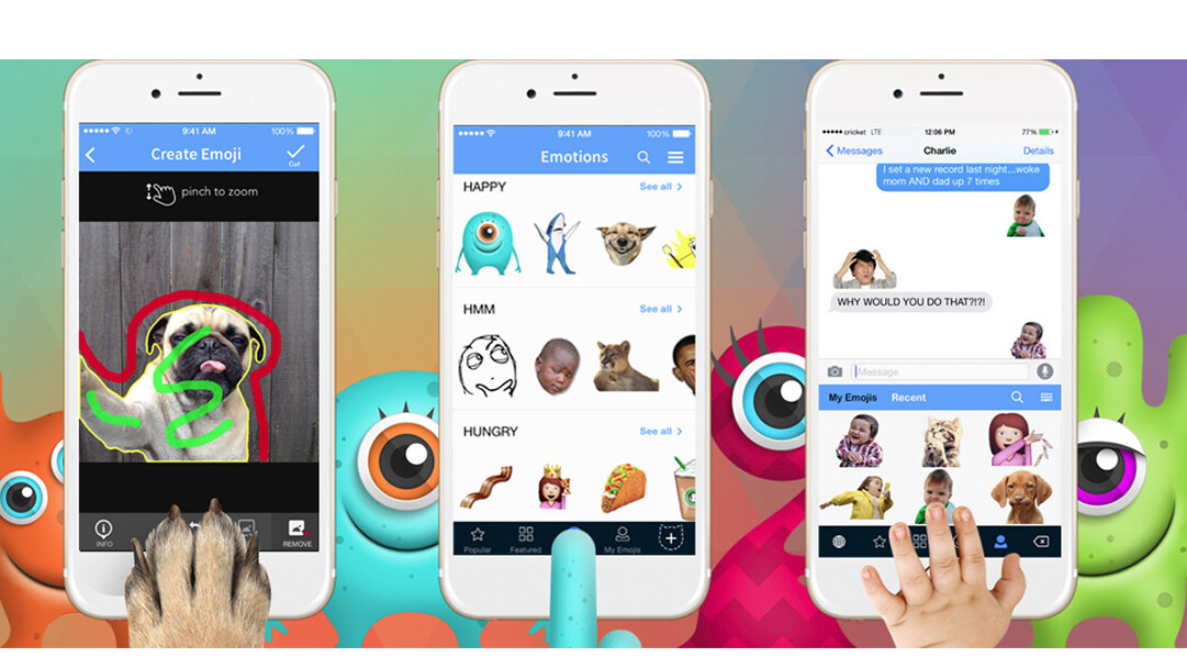 YourMoji keyboard for iOS lets you create emoji composites with your own photos