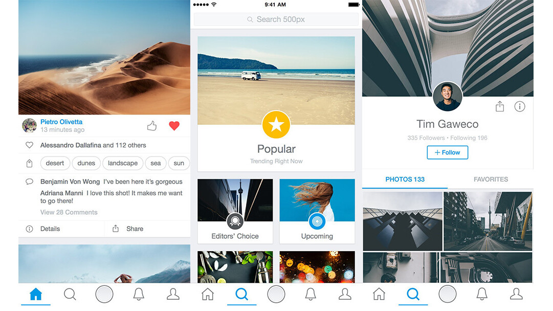 500px overhauls its iOS app to enhance photo display and discovery