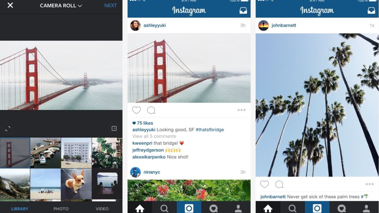 Instagram photos no longer have to be square