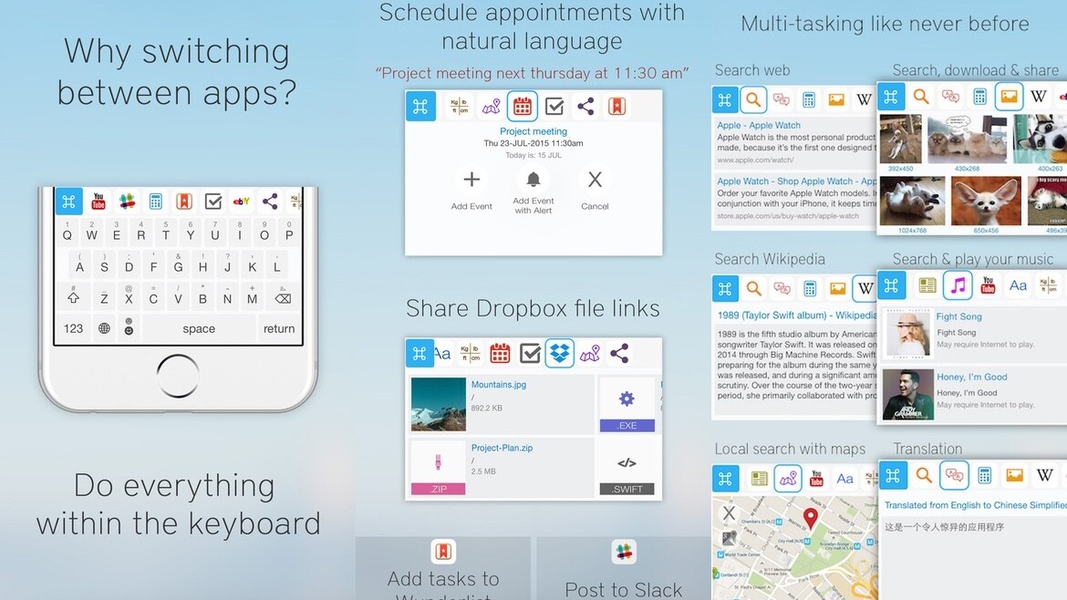 ReBoard brings multitasking to iOS — via the keyboard