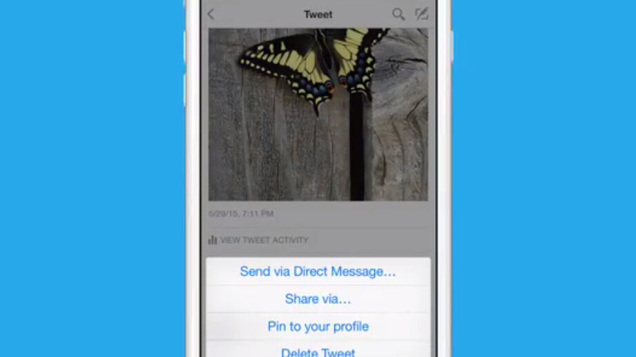 Twitter now lets you pin tweets to the top of your profile on iOS and Android
