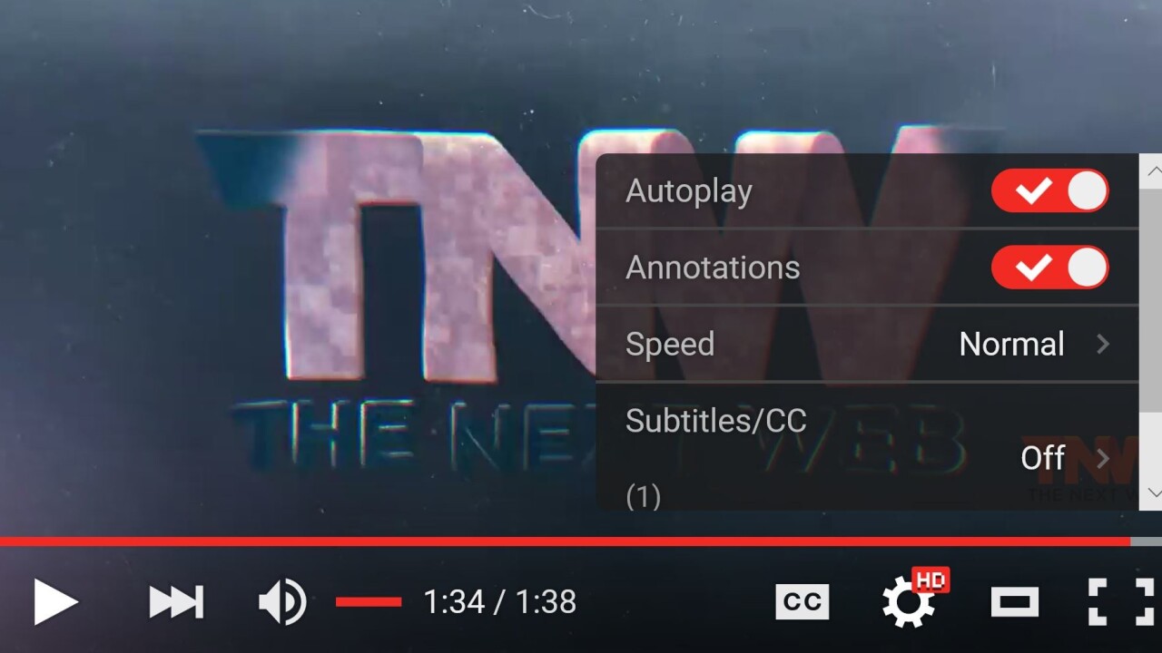 YouTube’s Web video player just received a sleek transparent update