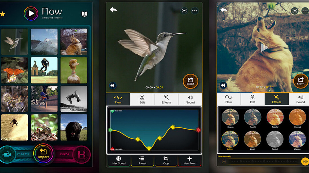 Flow video controller for iOS lets you easily combine high speed and slowmo