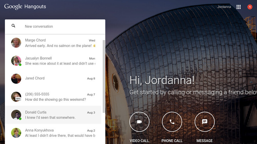 Google Hangouts finally has its own website