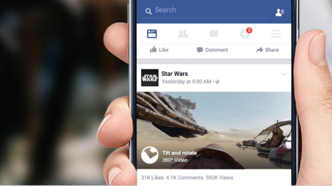 Facebook’s News Feed now plays 360-degree videos