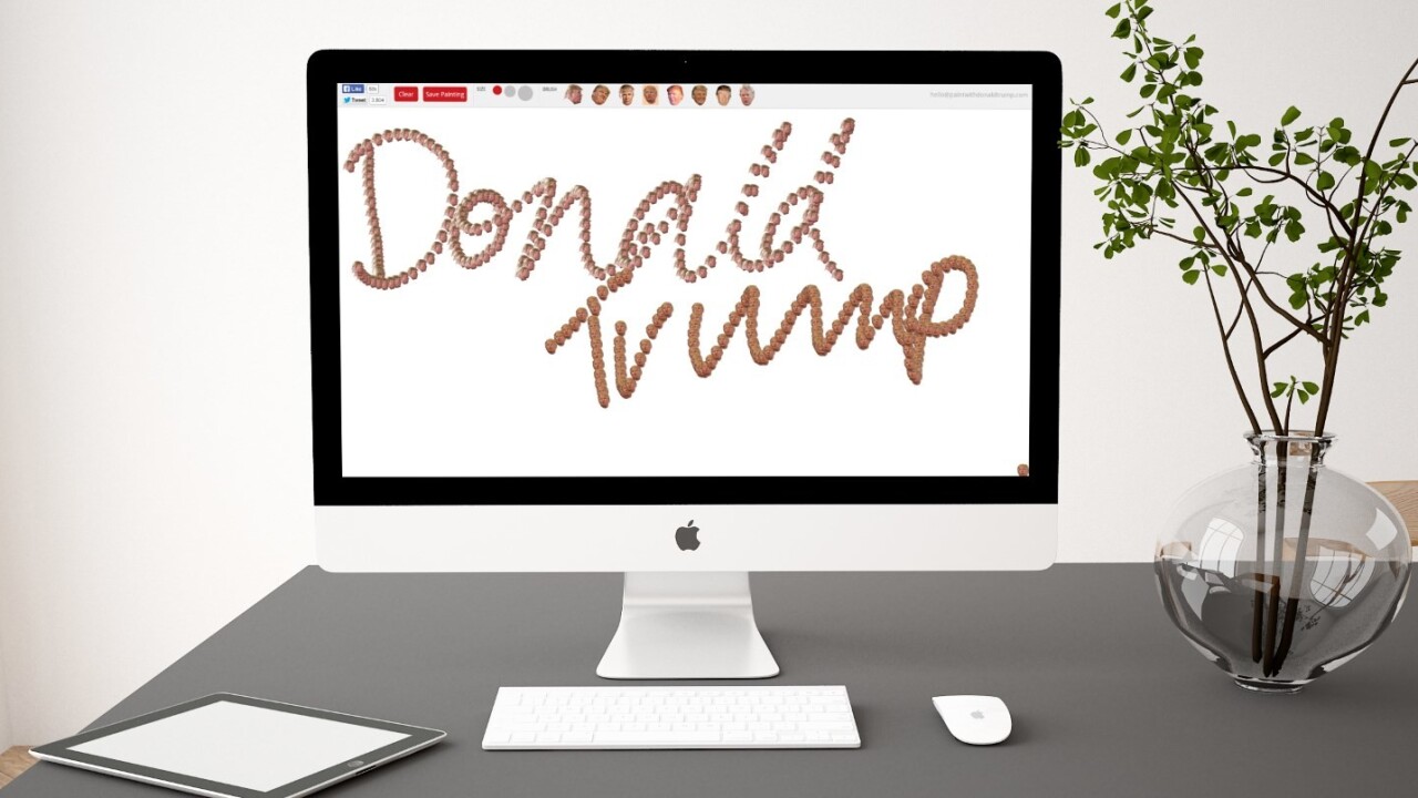 ‘Paint with Donald Trump’ lets you decorate a canvas with the billionaire’s face