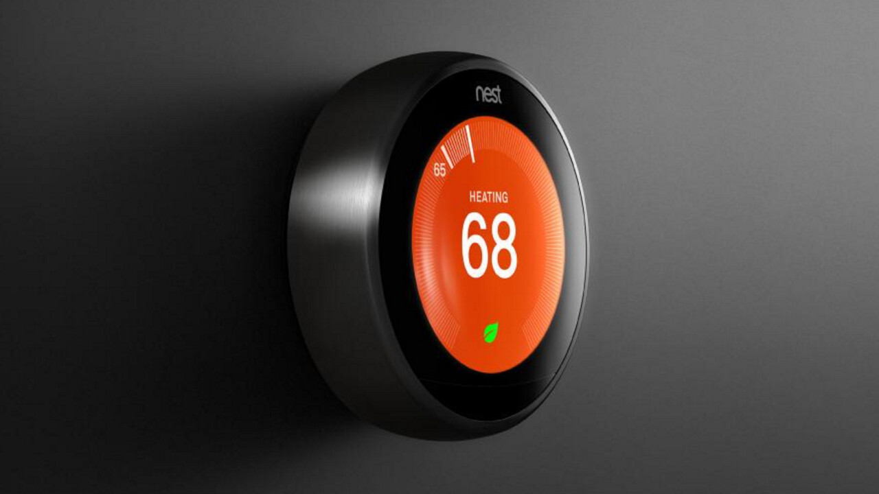 The updated Nest thermostat has a bigger screen, smaller size