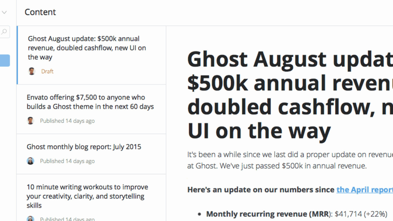 Ghost’s blog platform finally got a big design upgrade