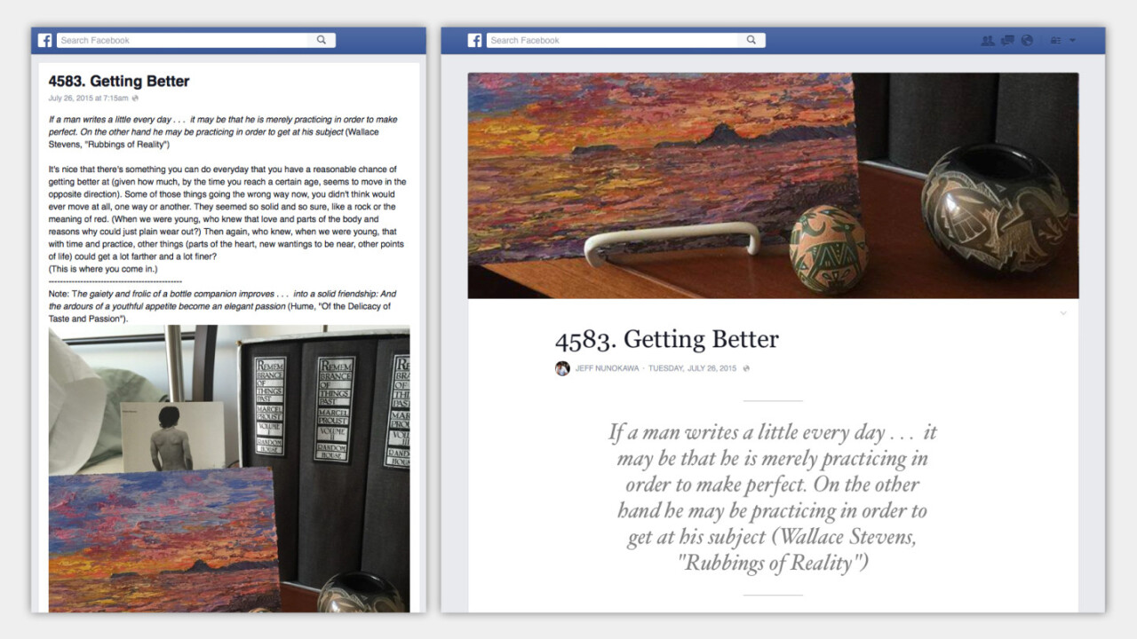 Facebook turns Notes into a blogging platform with revamped interface