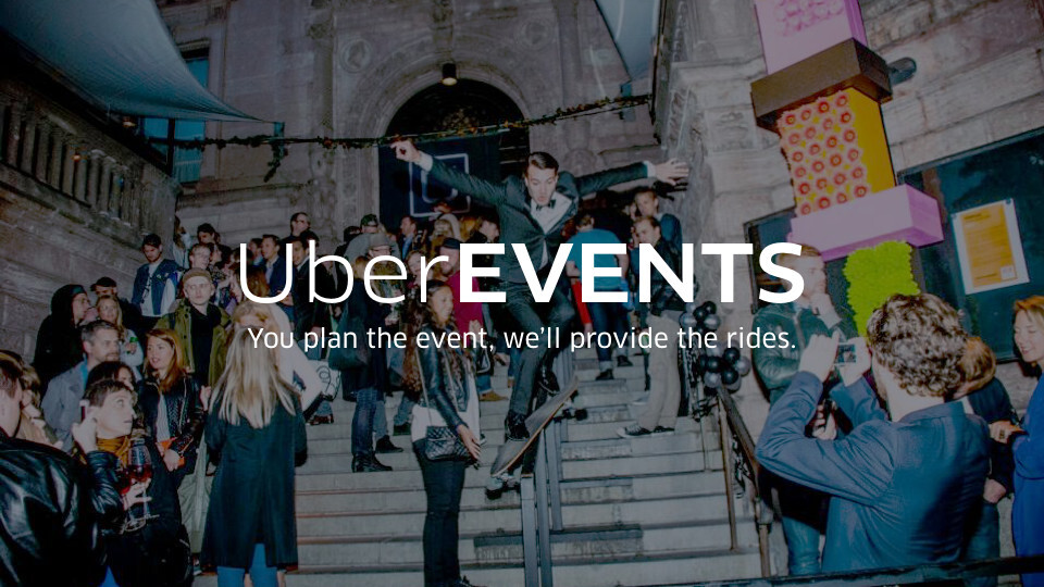 UberEVENTS lets party planners send guests free or discounted Uber rides
