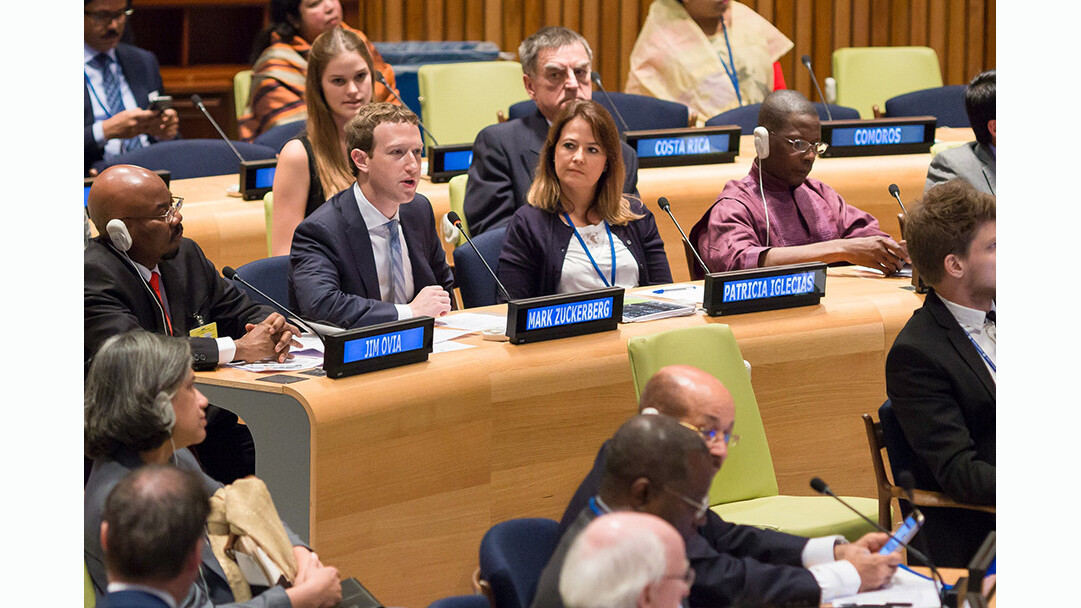 Mark Zuckerberg addresses the UN, declaring universal internet access a global priority
