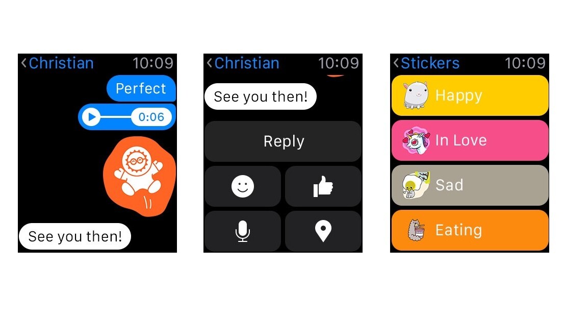 Facebook Messenger is now available for the Apple Watch